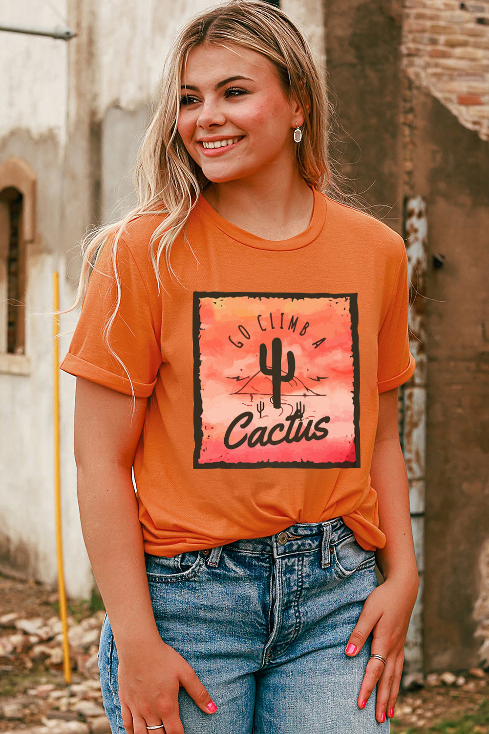 Go Climb A Cactus | Graphic Tee Shirt