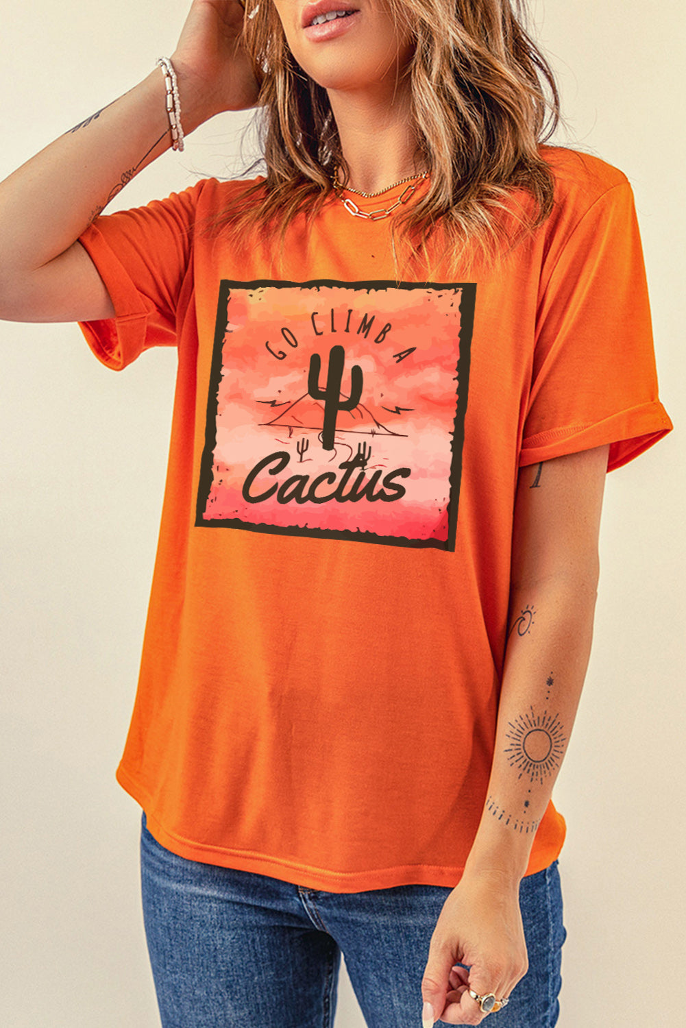 Go Climb A Cactus | Graphic Tee Shirt