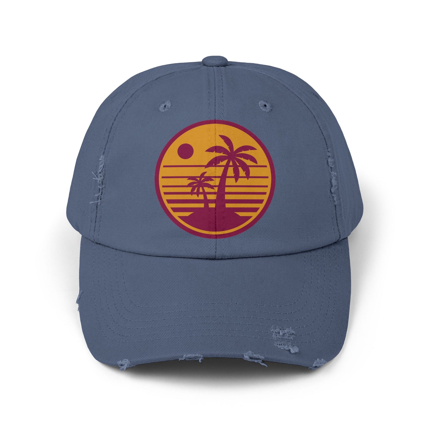 Palm Sunset | Unisex Distressed Cap