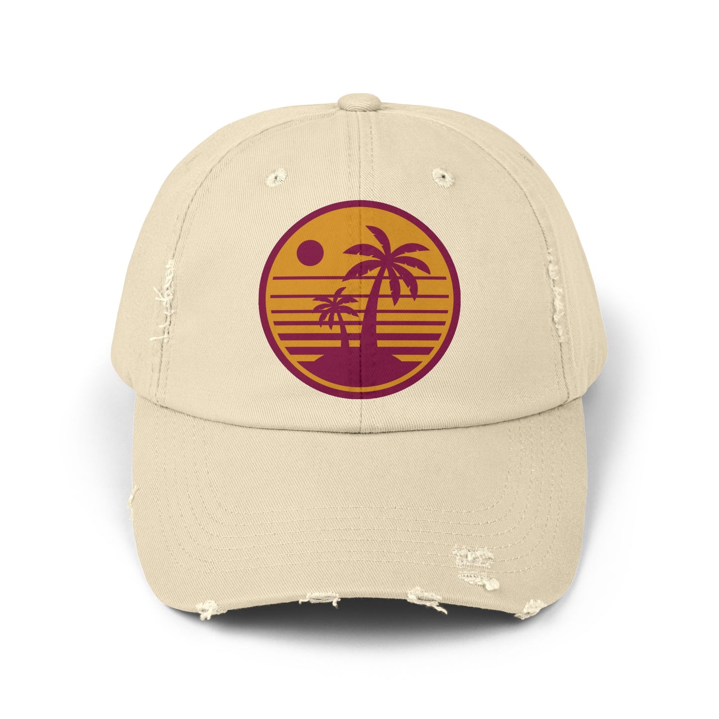 Palm Sunset | Unisex Distressed Cap