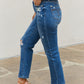 Judy Blue Theresa Full Size High Waisted Ankle Distressed Straight Jeans