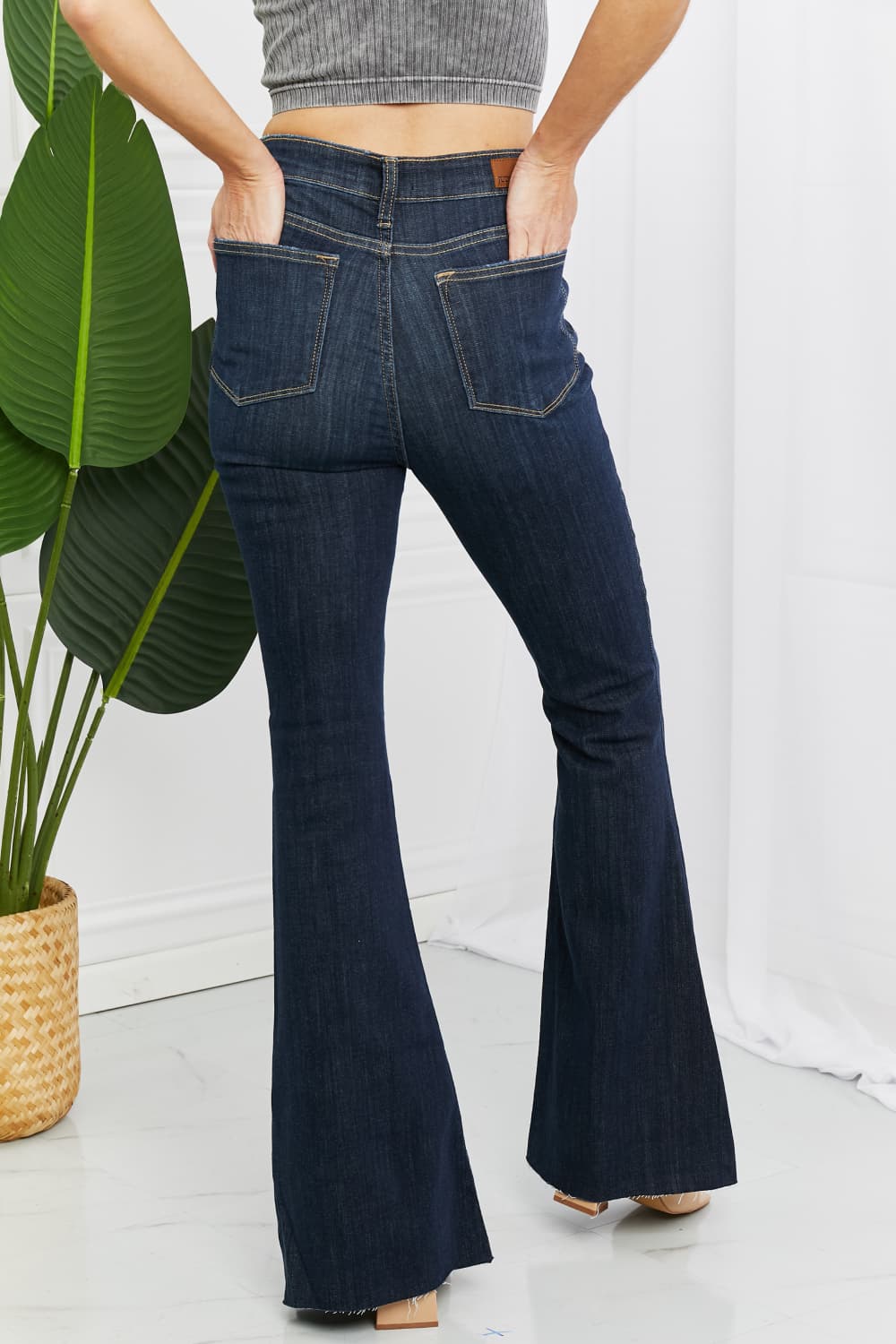 Judy Blue Tiffany Full Size High Rise Flare Jeans