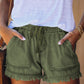 Pocketed Frayed Shorts