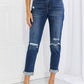 Vervet by Flying Monkey Full Size Distressed Cropped Jeans with Pockets