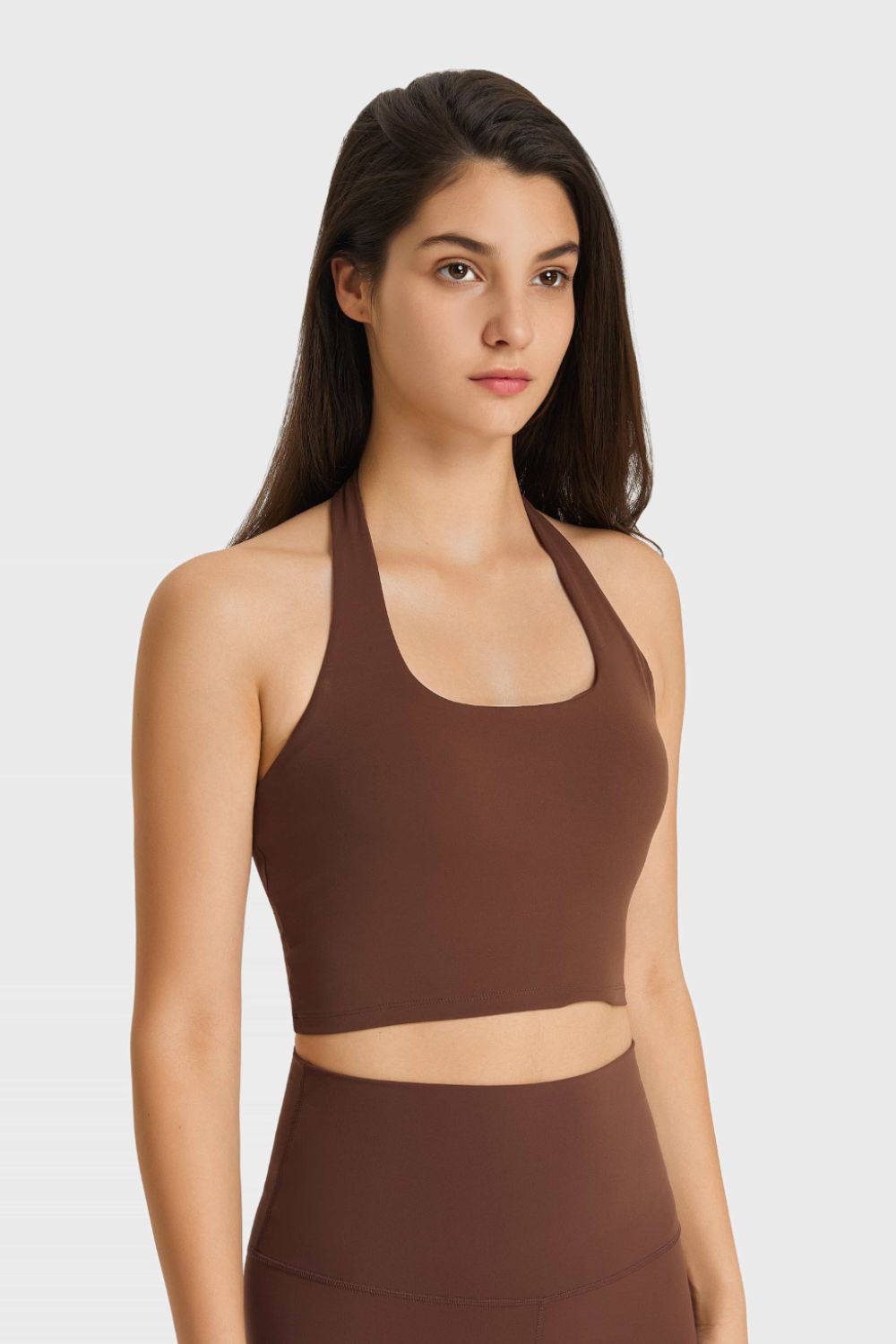 Halterneck clearance sports bra