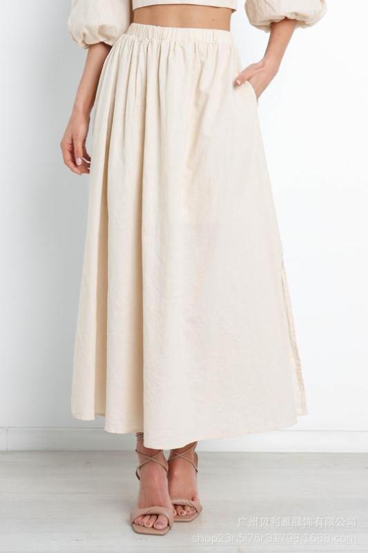 Solid Color | Elastic Waist Skirt