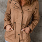 Hooded Jacket with Drawstring Waist