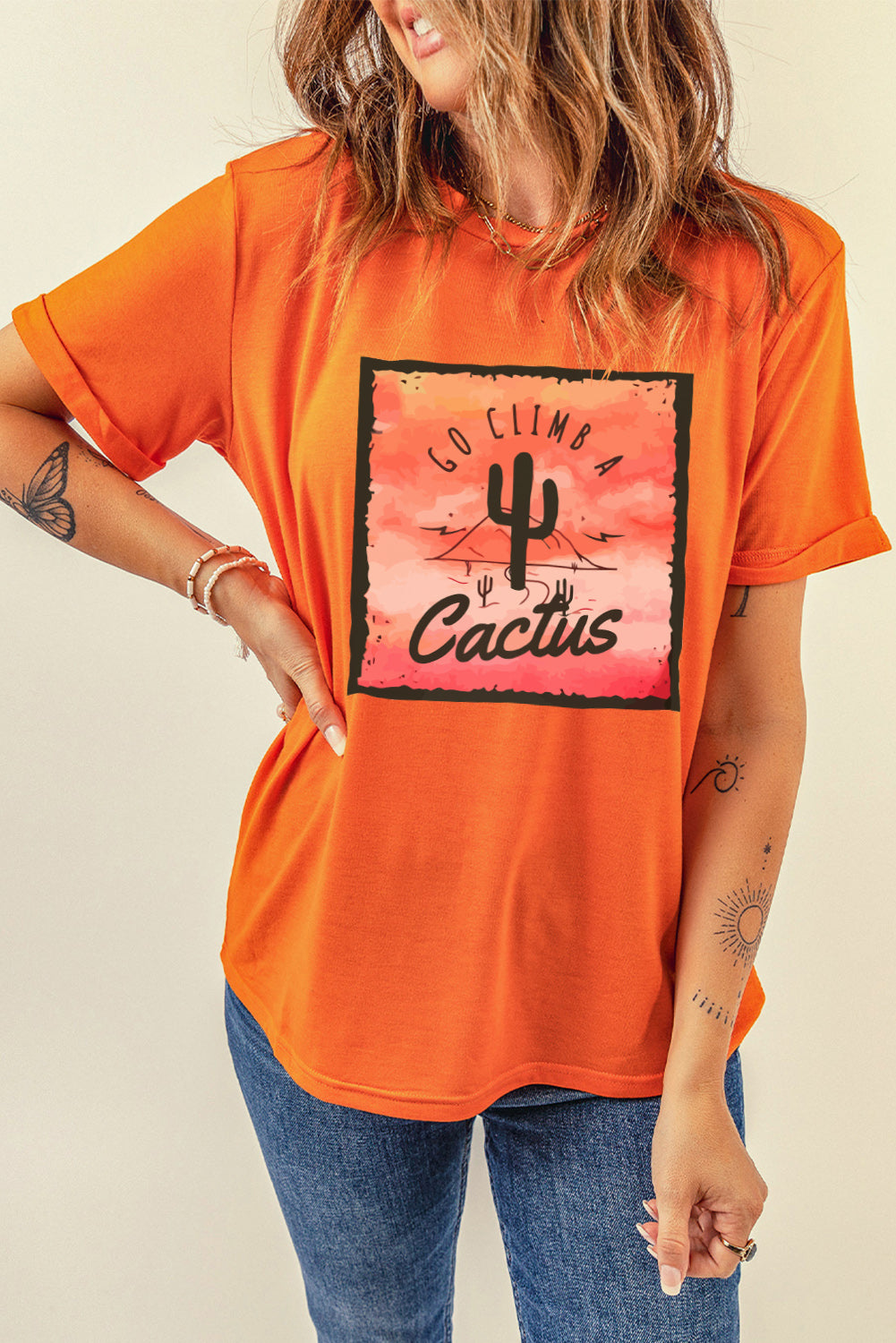 Go Climb A Cactus | Graphic Tee Shirt