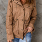 Hooded Jacket with Drawstring Waist