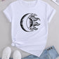 Moon And Sun Graphic | Crewneck Short Sleeve T-shirt