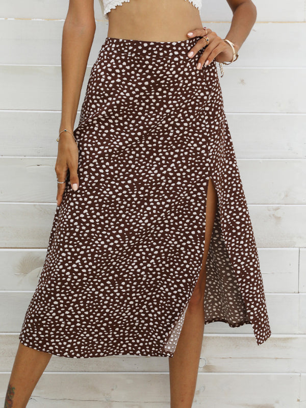 Woven Fashion Slit | Printed Long Skirt